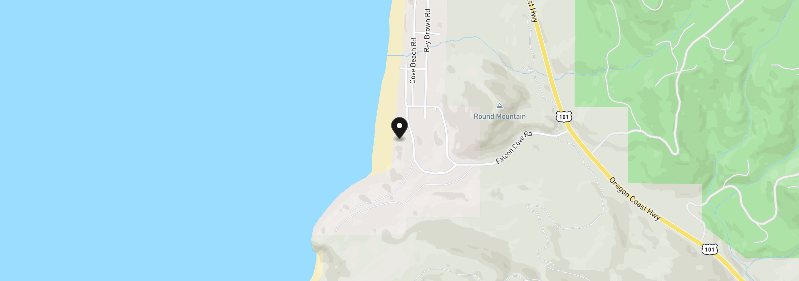 Map showing the location of 44790 Tide Ave, Arch Cape, OR 97102