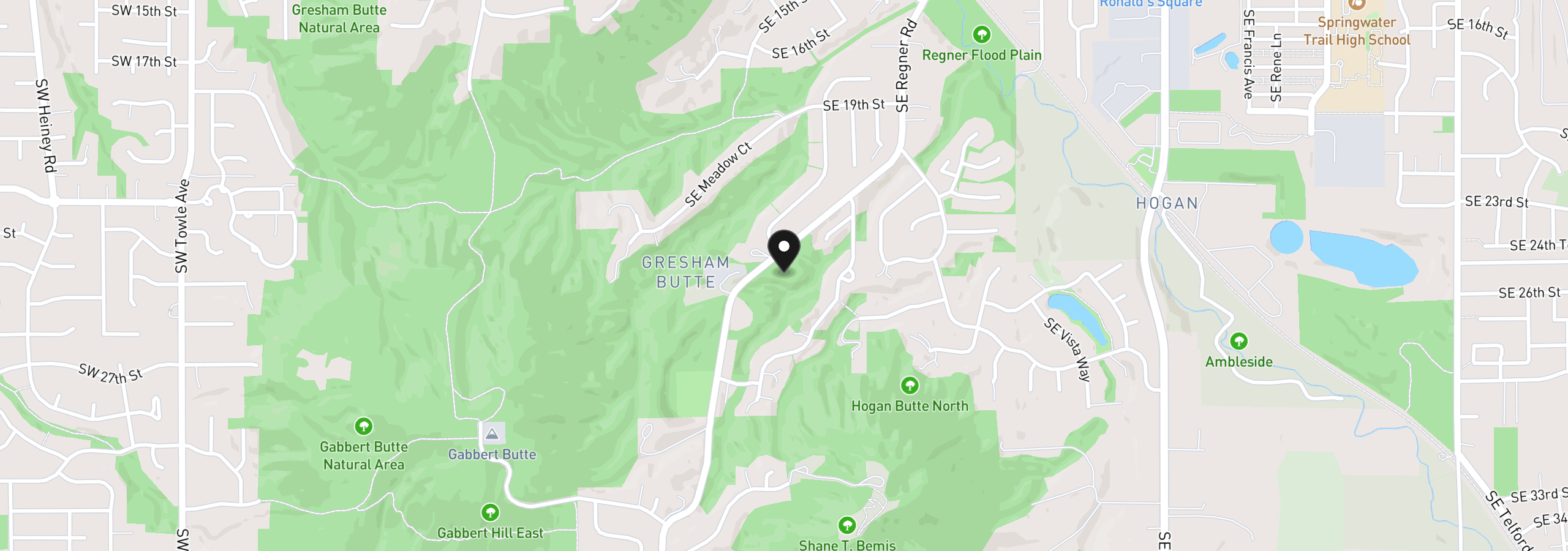 Map showing the location of 2440 SE Regner Rd, Gresham, OR 97080