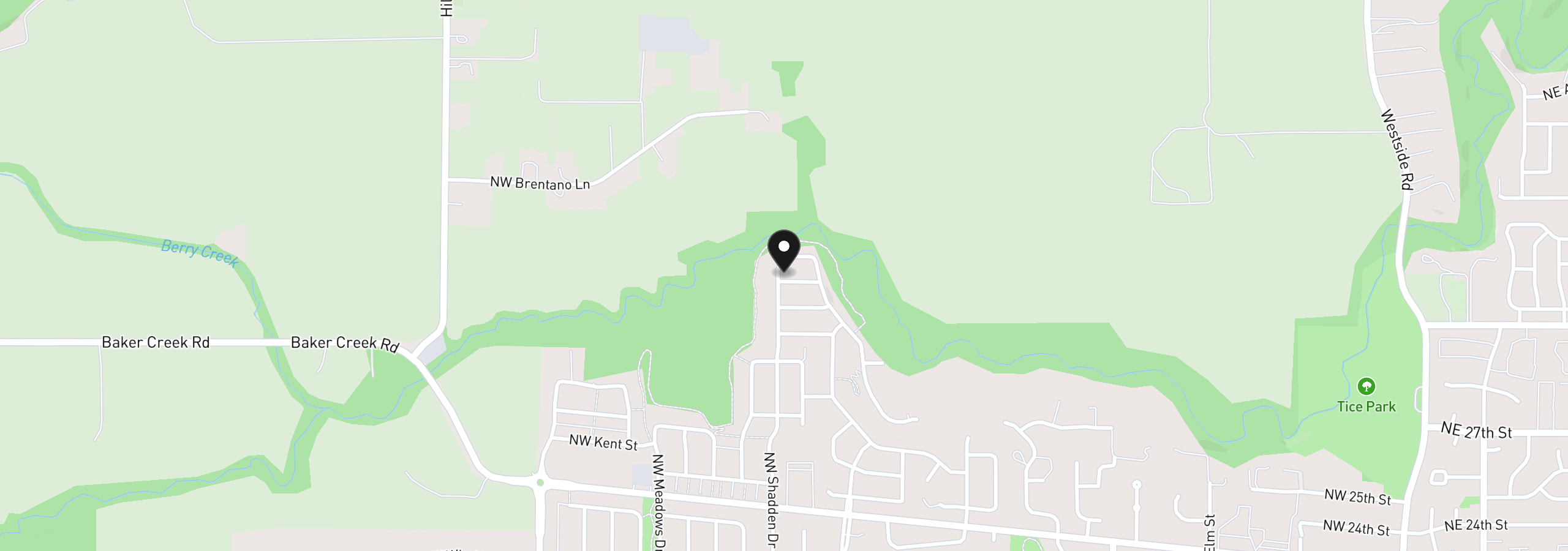 Map showing the location of 1597 NW Jackson St 104, McMinnville, OR 97128