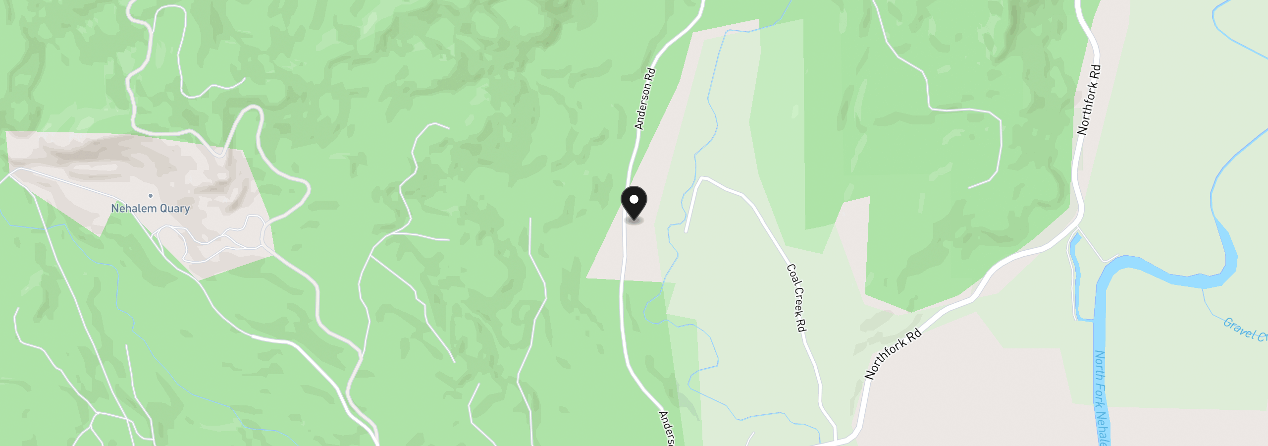 Map showing the location of Anderson Rd, Nehalem, OR 97131