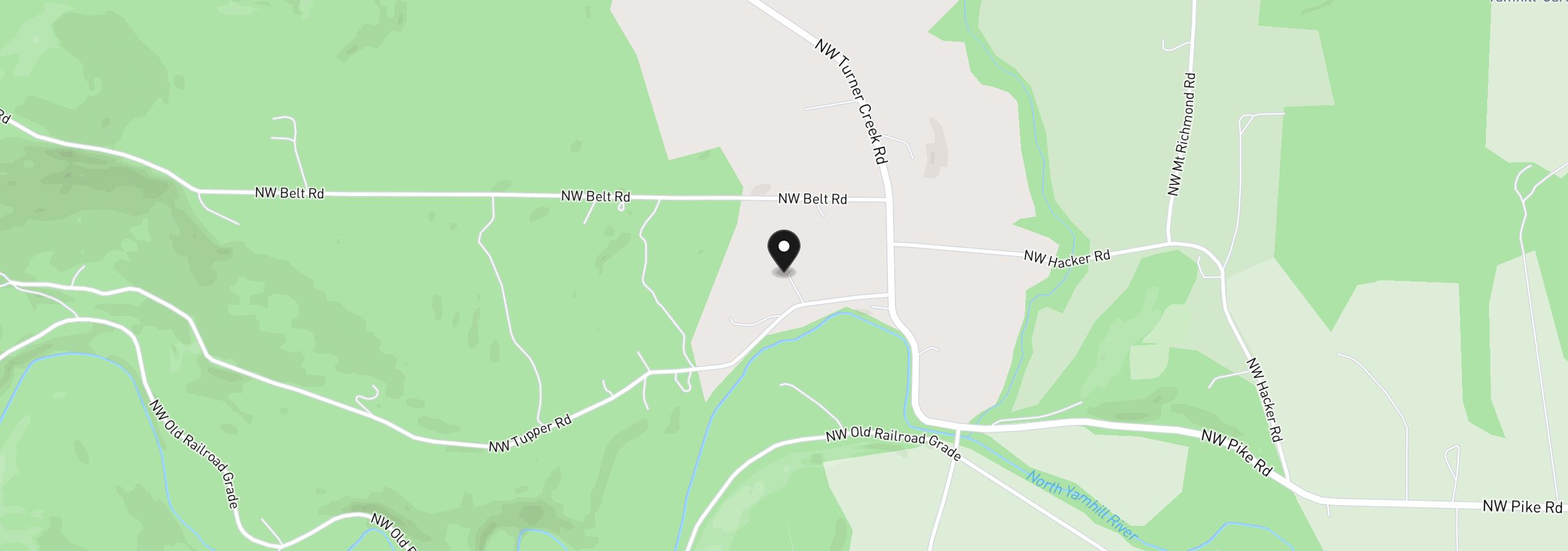 Map showing the location of 14620 NW Tupper Rd, Yamhill, OR 97148