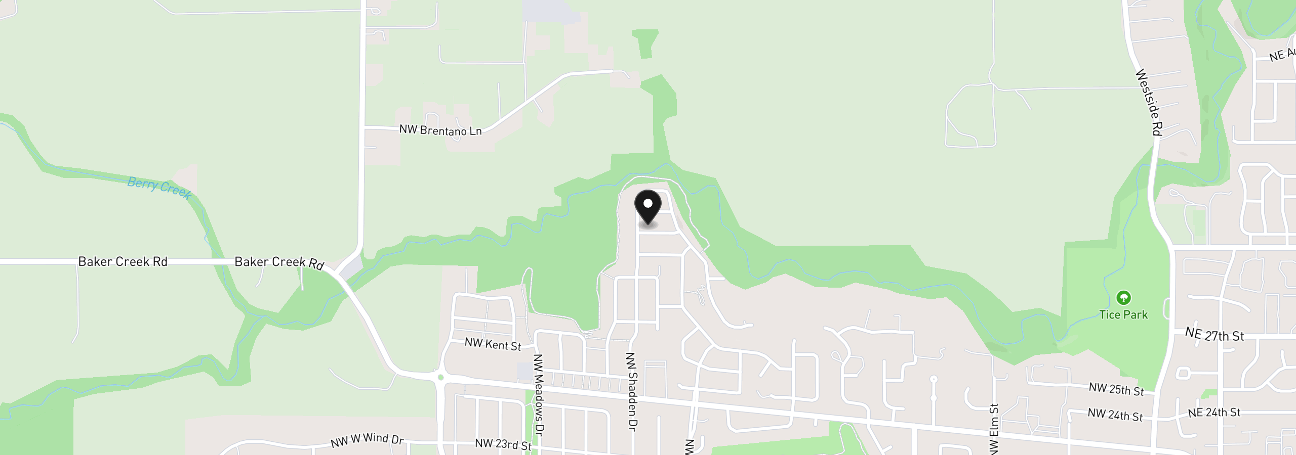 Map showing the location of 1573 NW Adelaide St 92, McMinnville, OR 97128