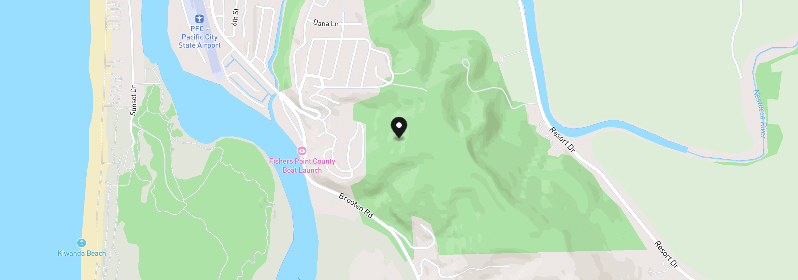 Map showing the location of Resort Dr 200ac, Pacific City, OR 97135