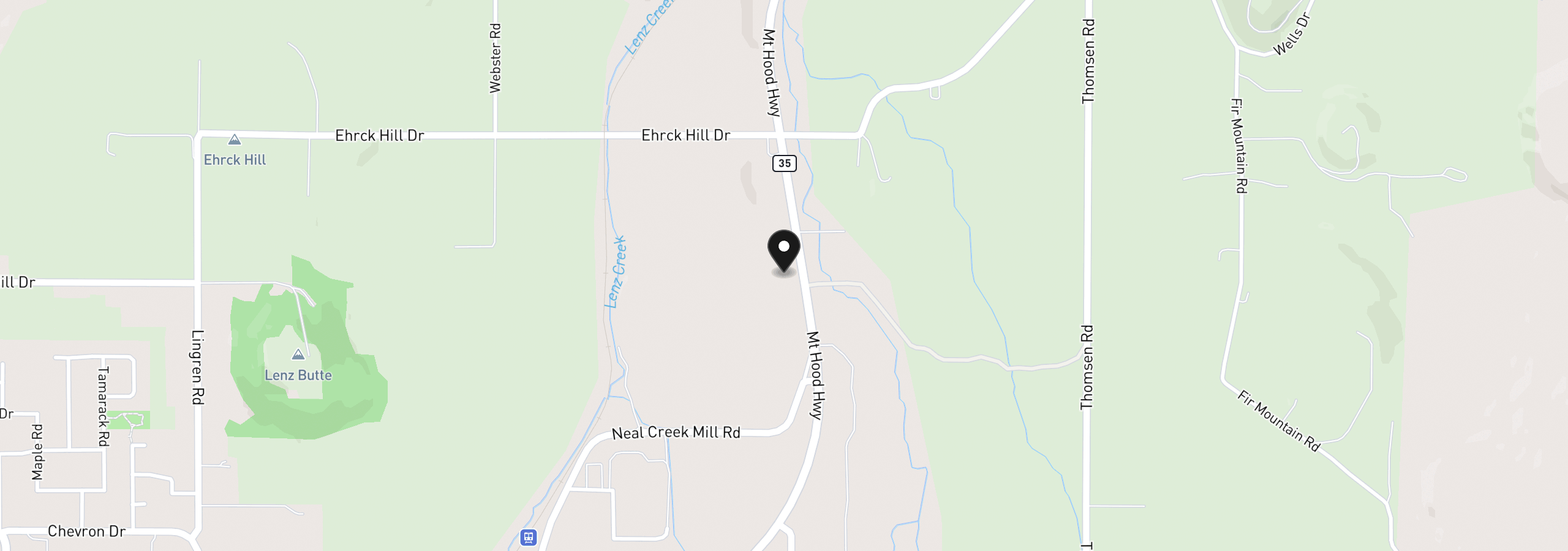 Map showing the location of 3056 Highway 35, Hood River, OR 97031