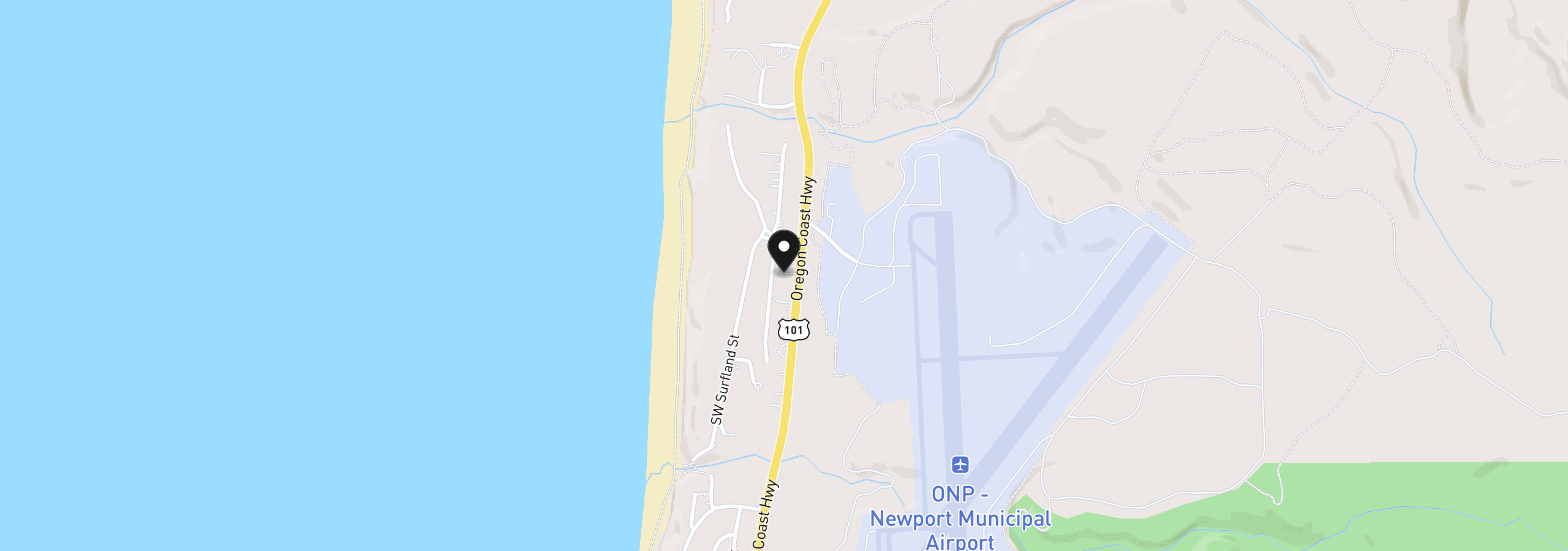 Map showing the location of 7380 S Coast Hwy, South Beach, OR 97366