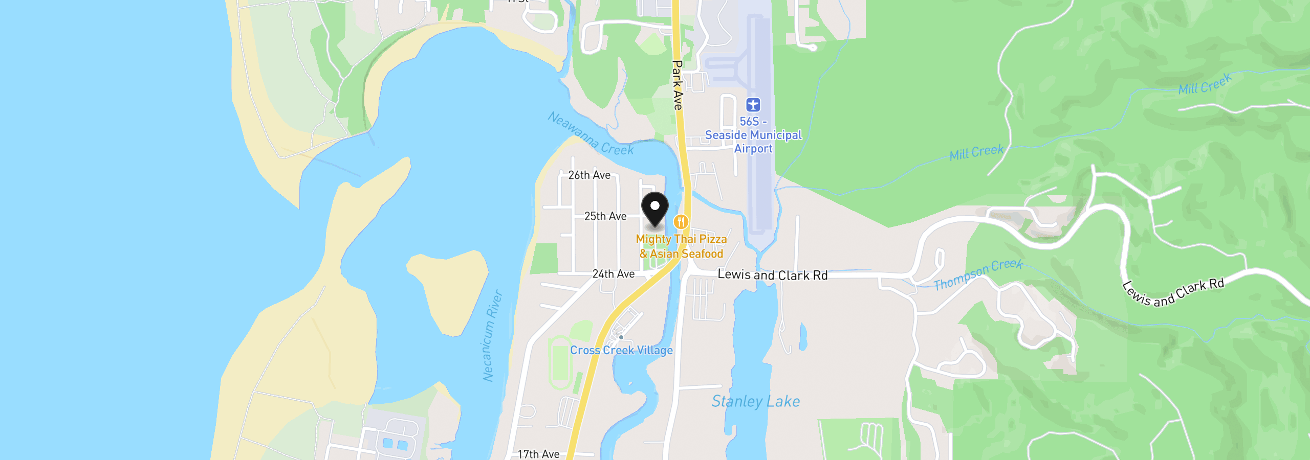 Map showing the location of 2473 Queen St, Seaside, OR 97138