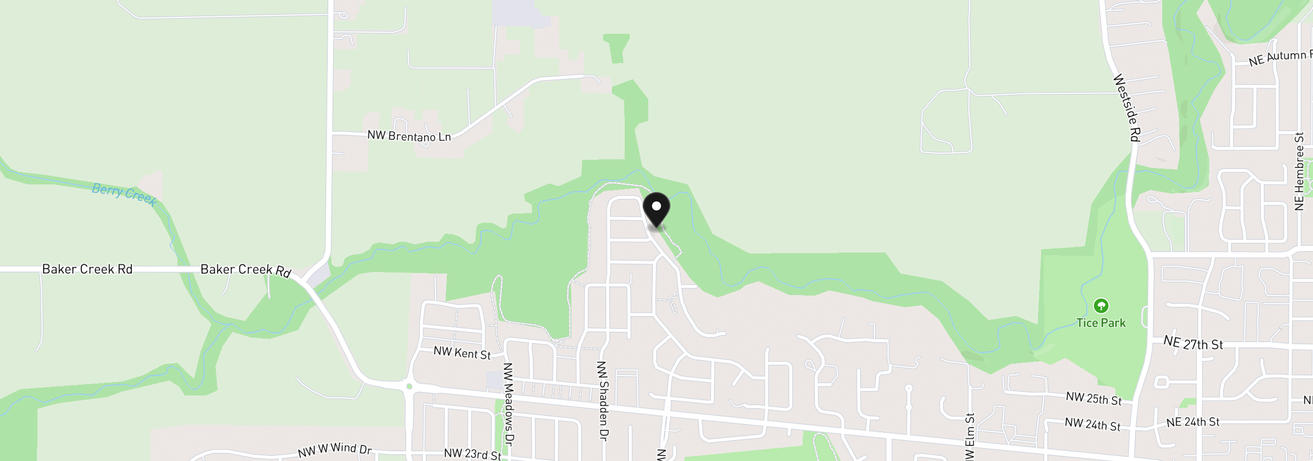 Map showing the location of 3106 NW Pinehurst Dr 49, McMinnville, OR 97128