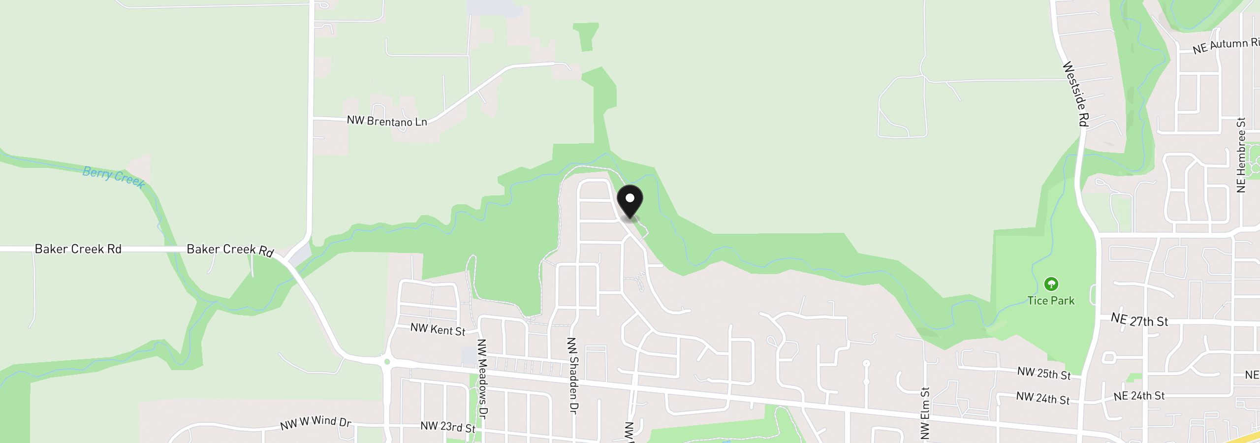 Map showing the location of 3072 NW Pinehurst Dr 47, McMinnville, OR 97128