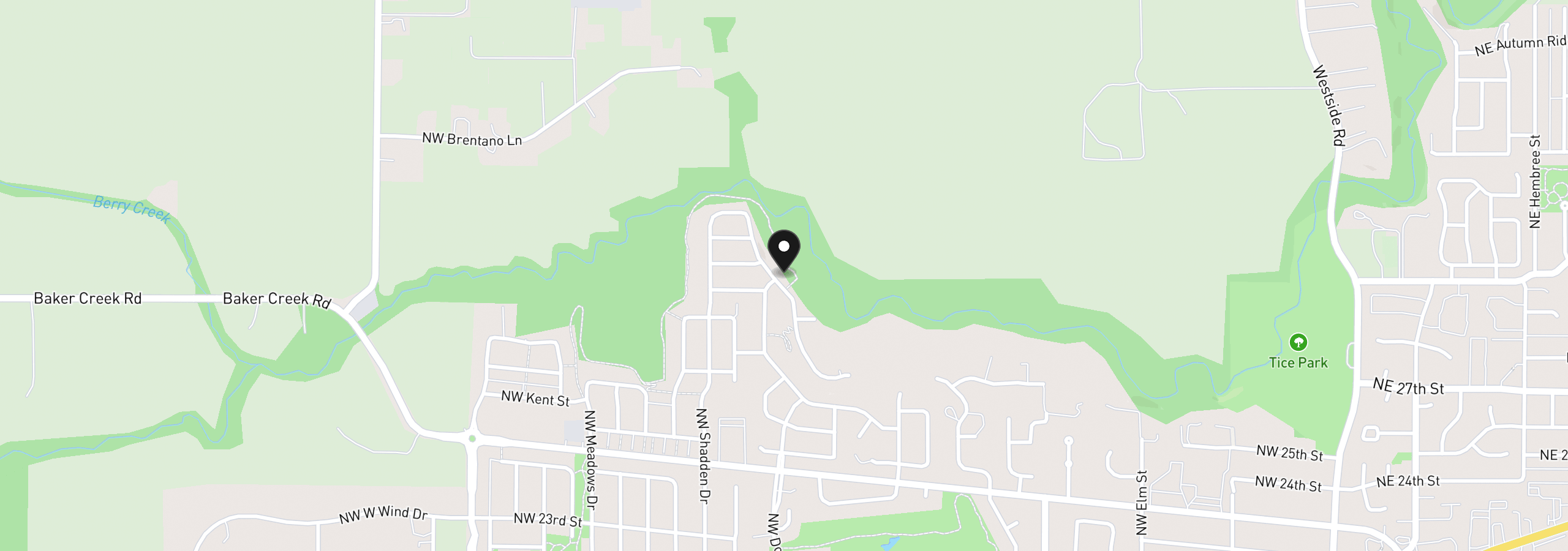 Map showing the location of 3034 NW Pinehurst Dr 45, McMinnville, OR 97128