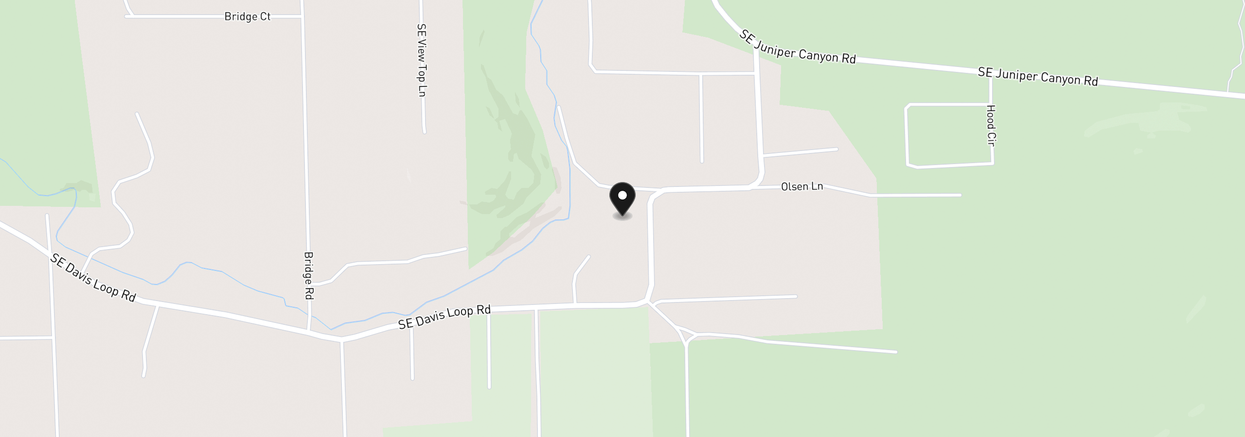 Map showing the location of 12866 SE Davis Loop, Prineville, OR 97754