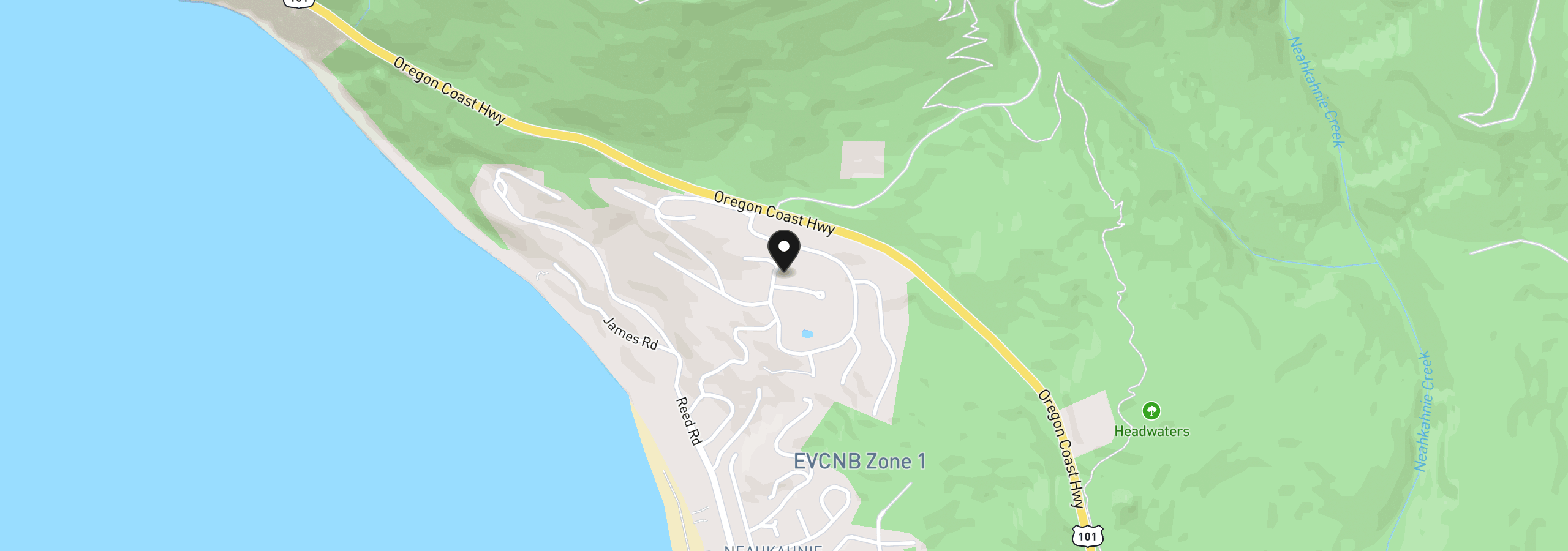 Map showing the location of 38680 Meadow Loop, Manzanita, OR 97130