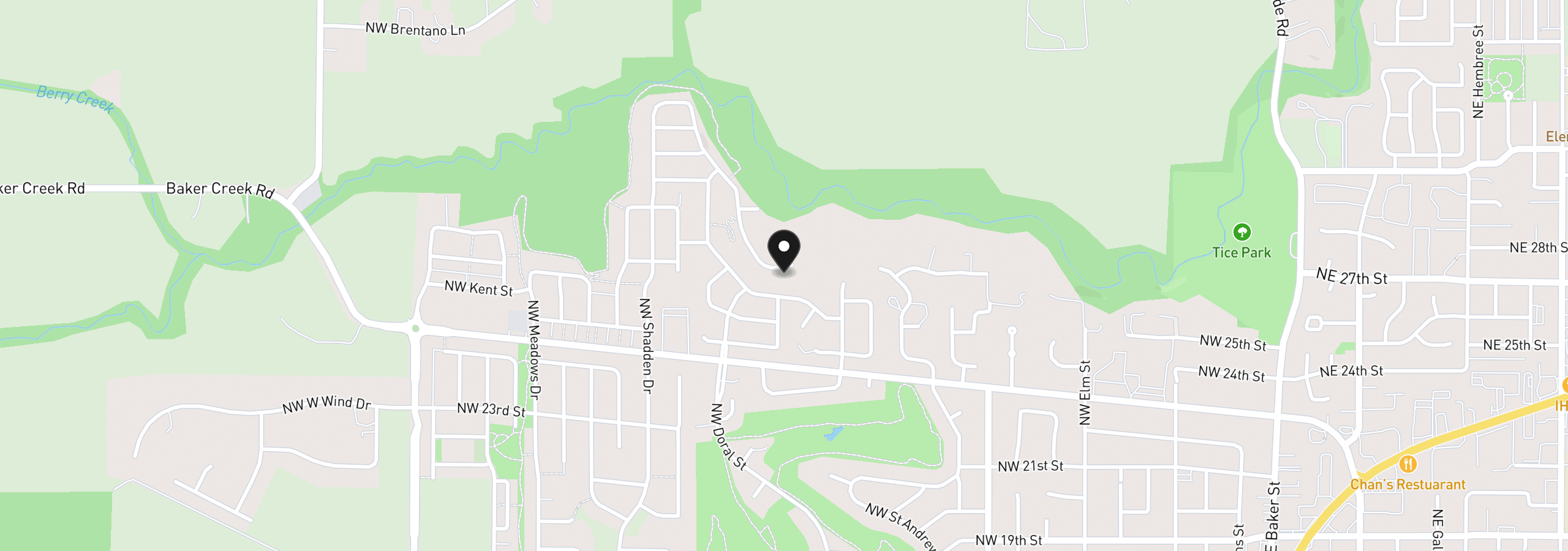 Map showing the location of 2713 NW Pinehurst Dr 02, McMinnville, OR 97128