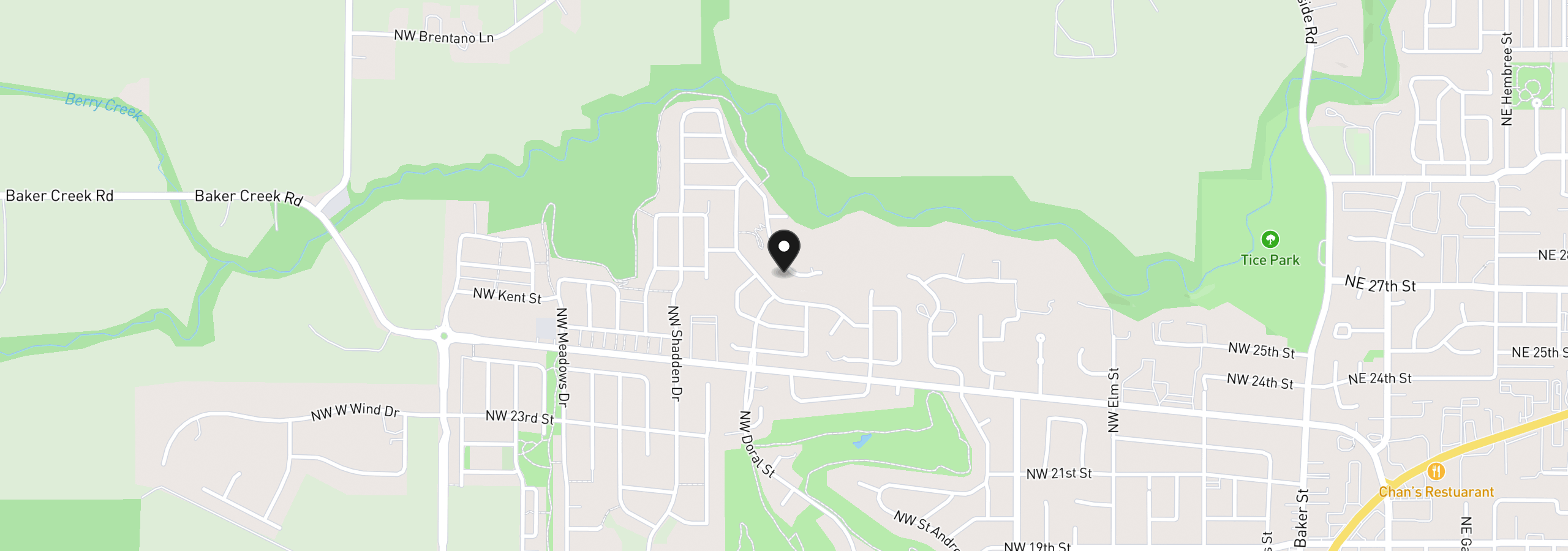 Map showing the location of 2751 NW Pinehurst Dr 07, McMinnville, OR 97128