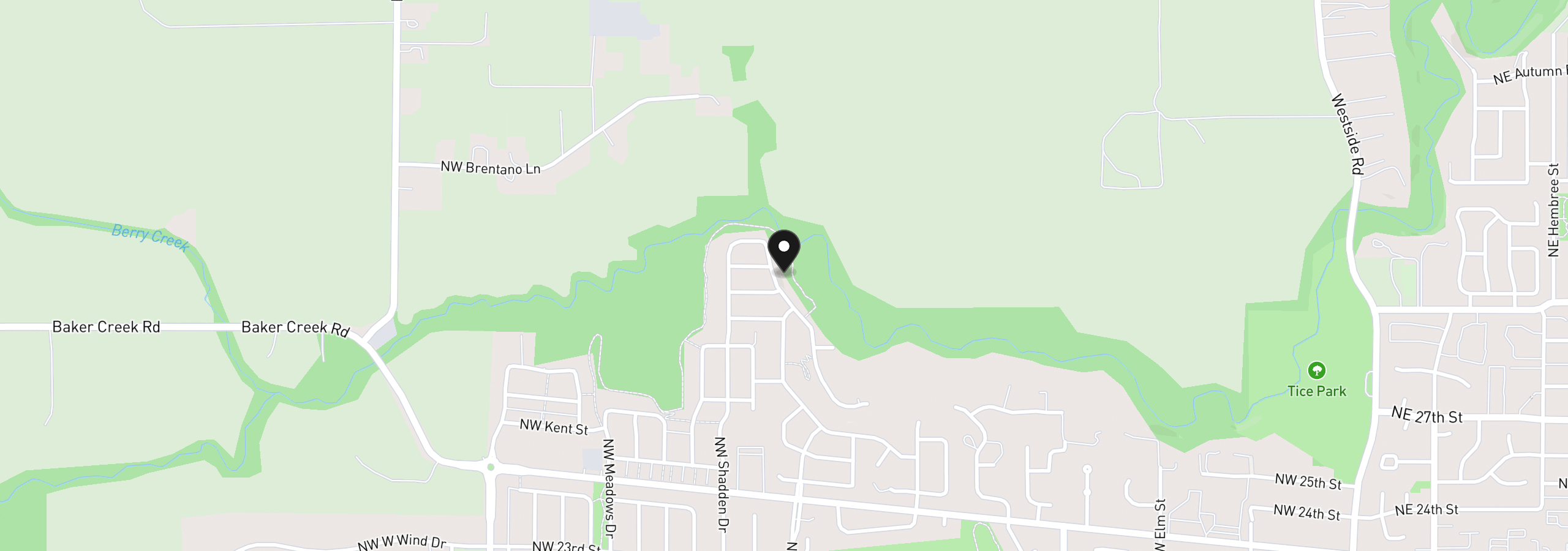 Map showing the location of 3128 NW Pinehurst Dr 79, McMinnville, OR 97128