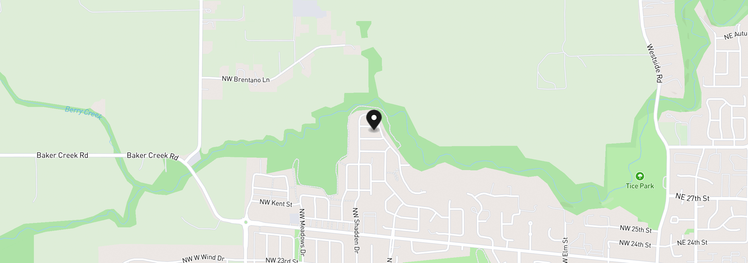 Map showing the location of 1520 NW Jackson St 98, McMinnville, OR 97128