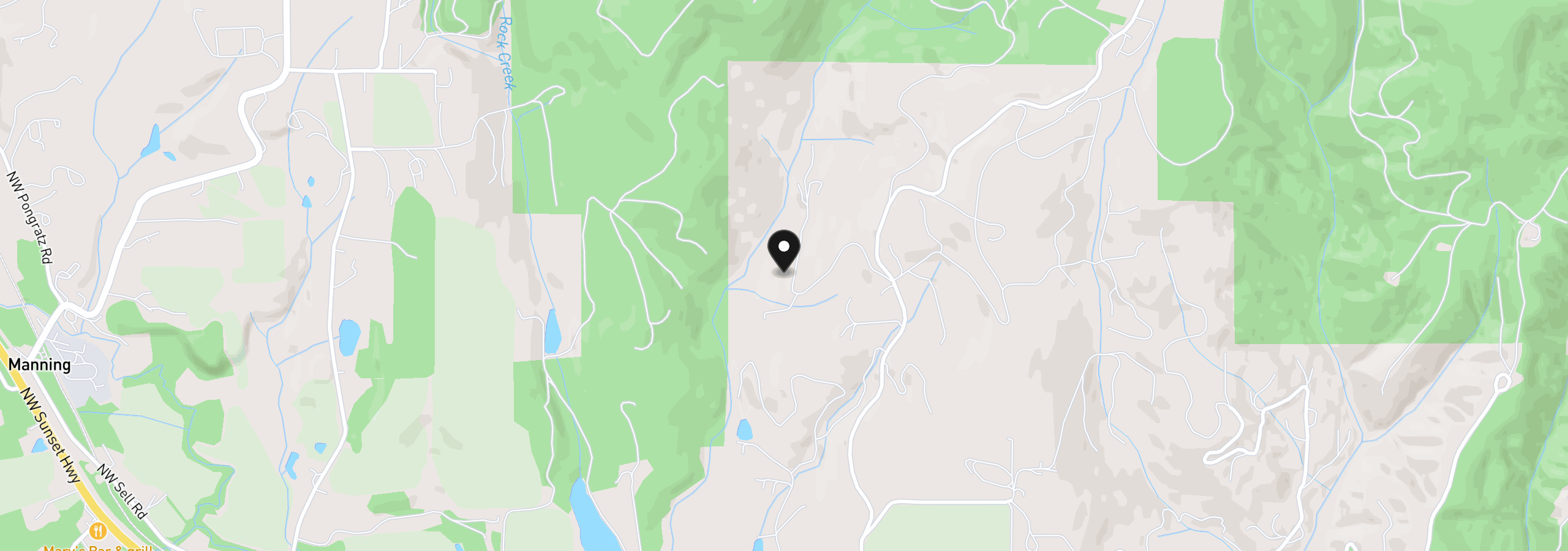 Map showing the location of 0 NW Green Mountain Rd. 1, Banks, OR 97106