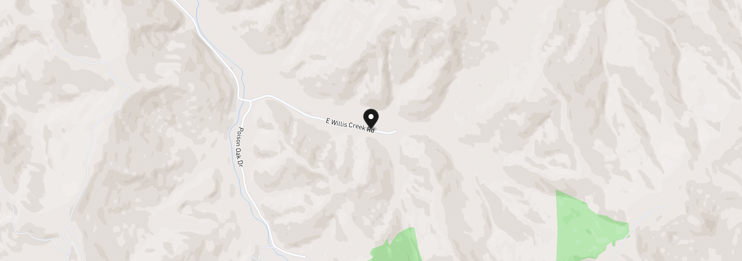 Map showing the location of 0 E Willis Creek Rd, Winston, OR 97496