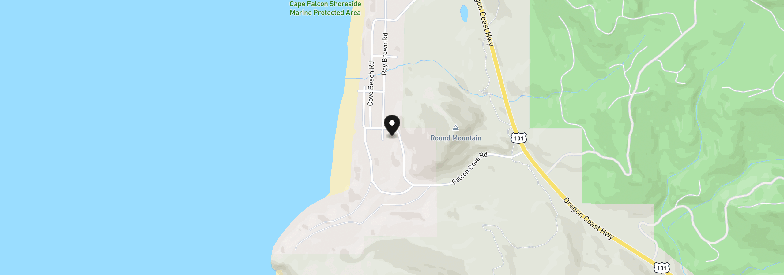 Map showing the location of 0 3rd Ave, Arch Cape, OR 97102
