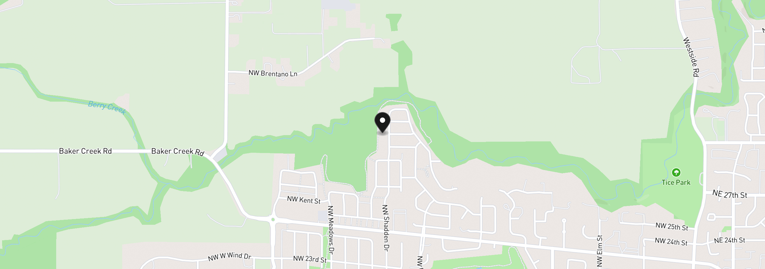 Map showing the location of 3091 NW Shadden Dr 61, McMinnville, OR 97128