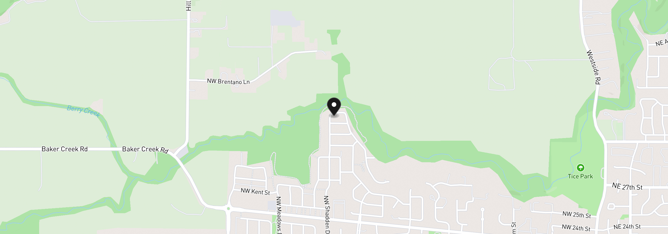 Map showing the location of 1592 NW Pinehurst Dr 105, McMinnville, OR 97128