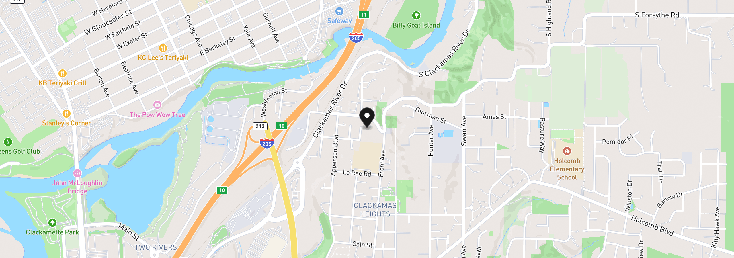 Map showing the location of 14000 Forsythe Rd 1, Oregon City, OR 97045