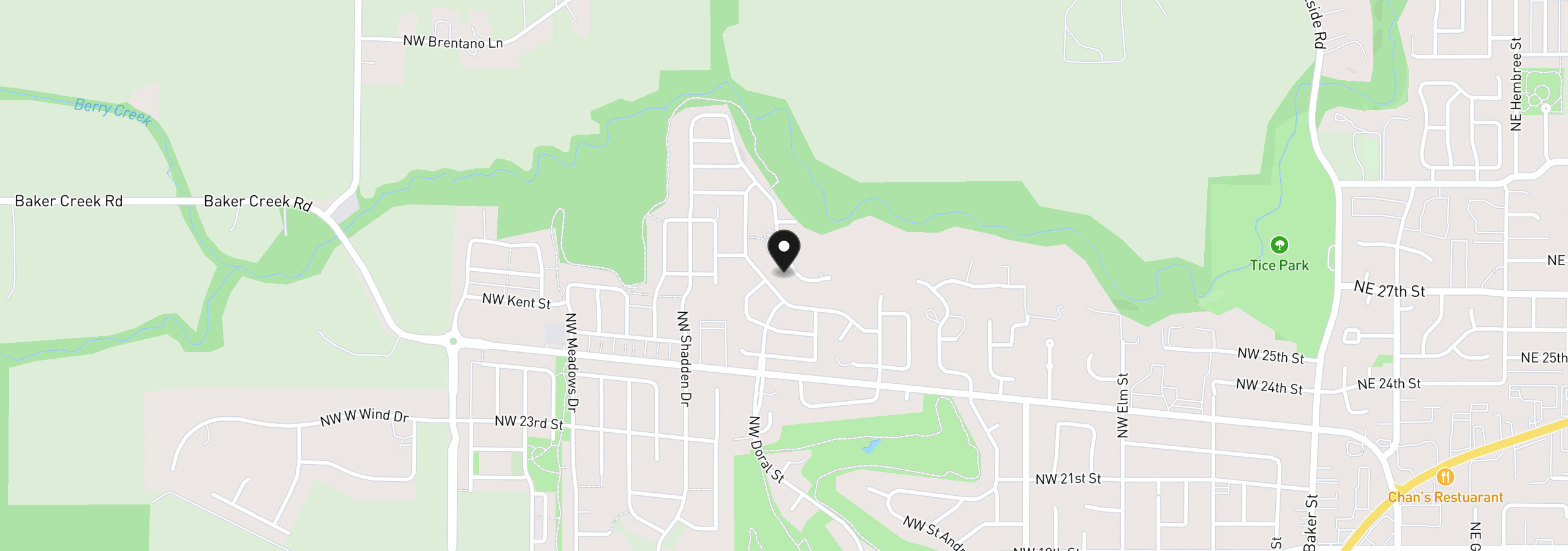 Map showing the location of 2775 NW Pinehurst Dr 09, McMinnville, OR 97128