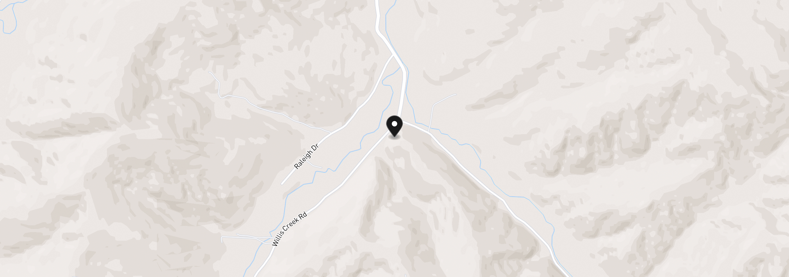 Map showing the location of 0 Willis Creek Rd, Winston, OR 97496