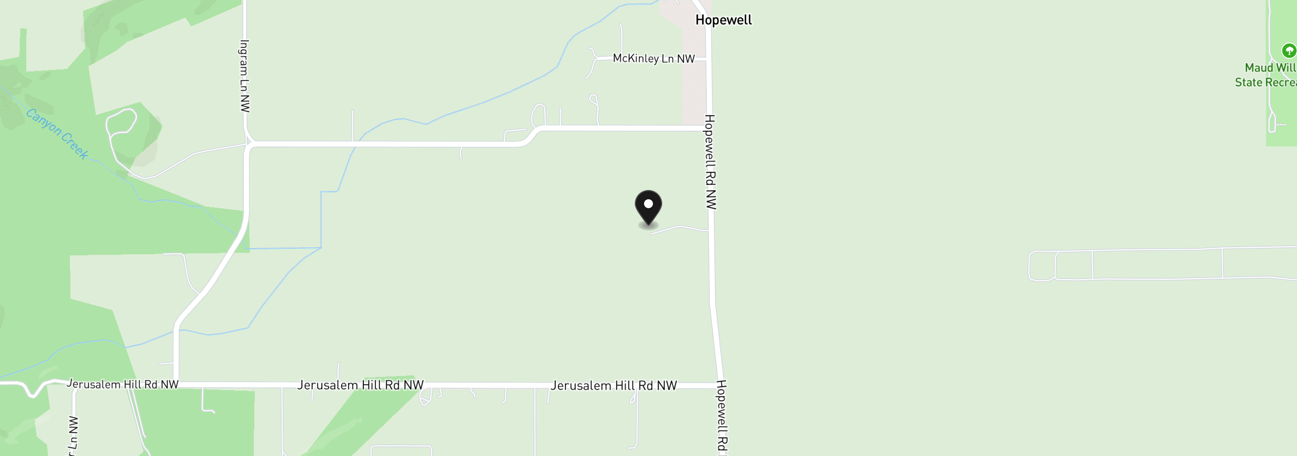 Map showing the location of 1990 Wallace Rd NW, Salem, OR 97304