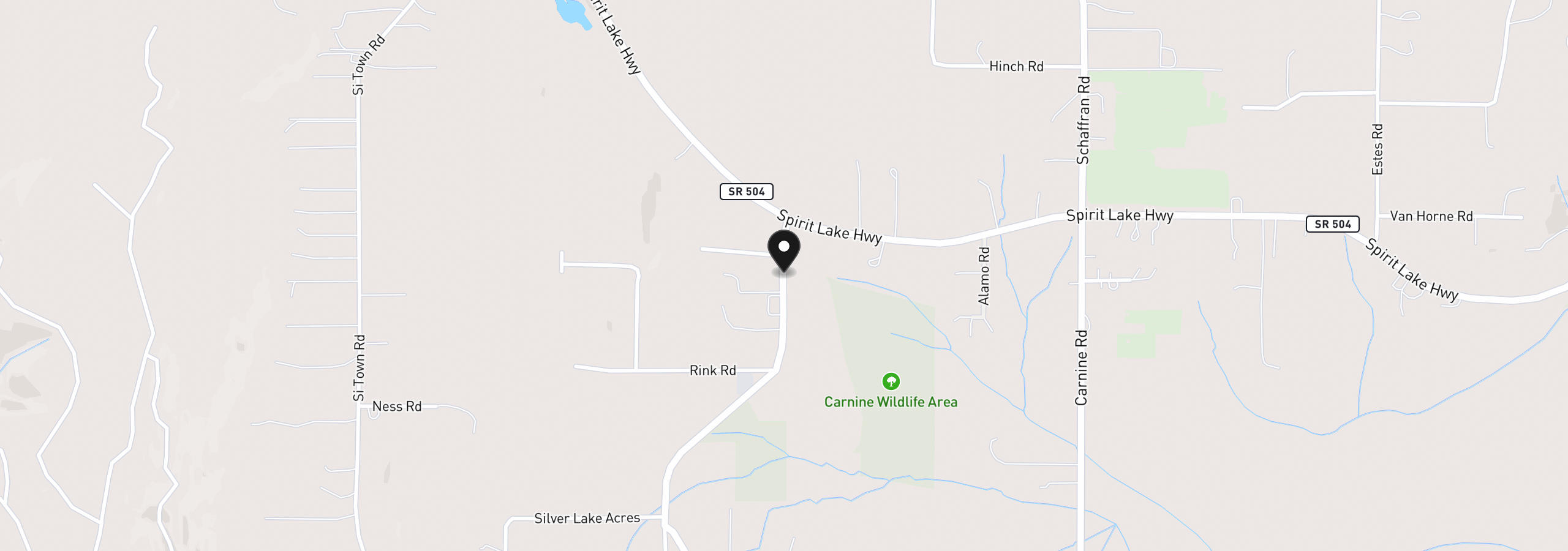 Map showing the location of 0 S Silver Lake Rd 4, Castle Rock, Wa 98611