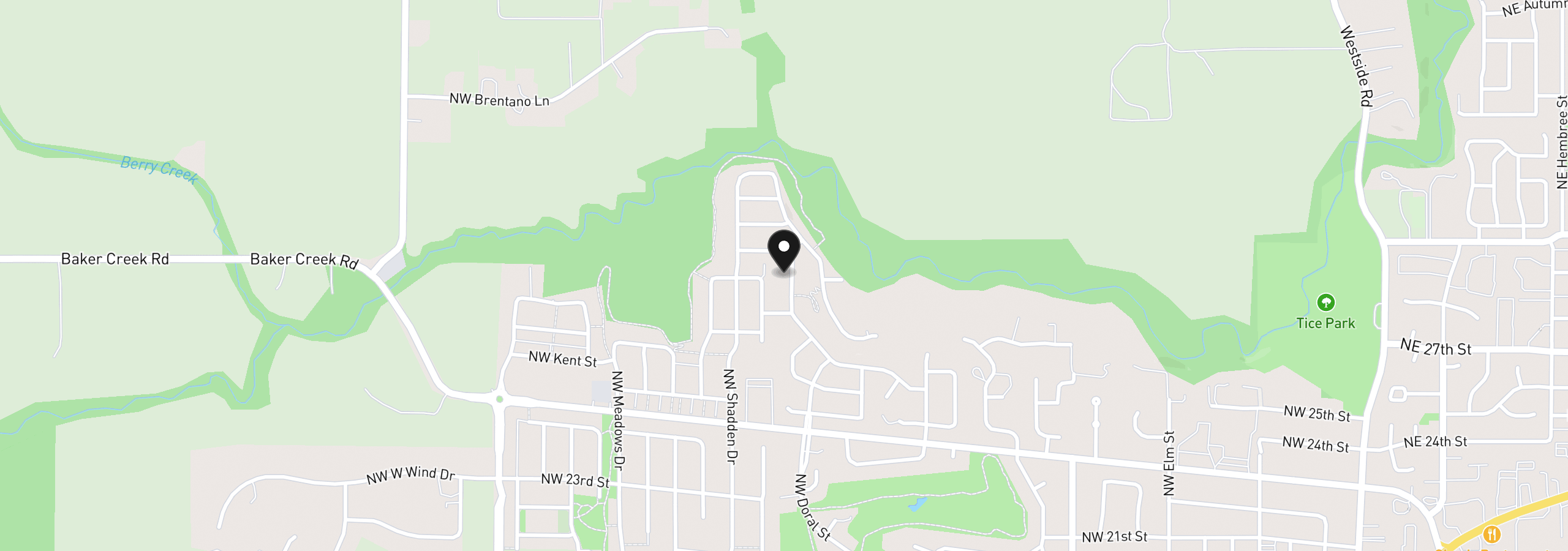 Map showing the location of 2931 NW Pinot Noir Dr 27, McMinnville, OR 97128