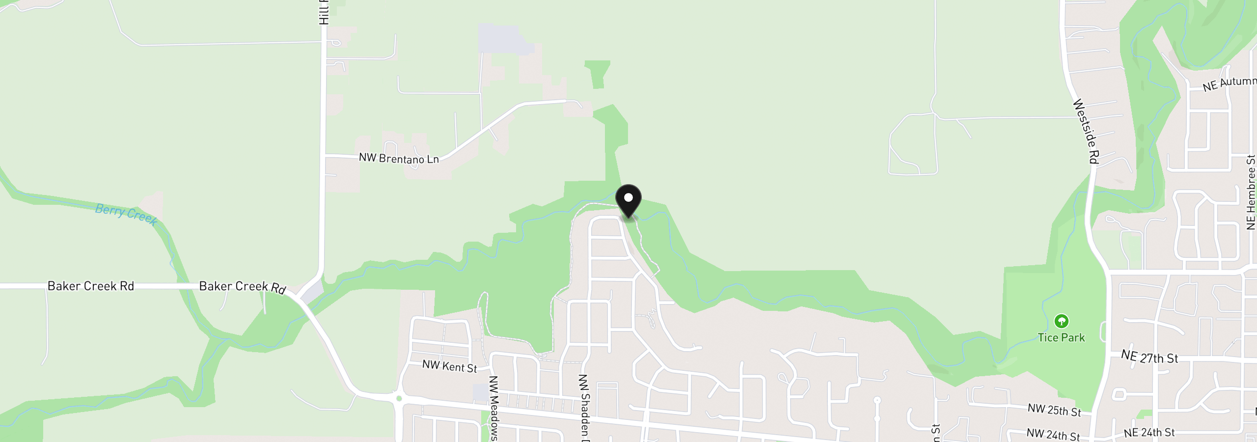 Map showing the location of 3200 NW Pinehurst Dr 75, McMinnville, OR 97128