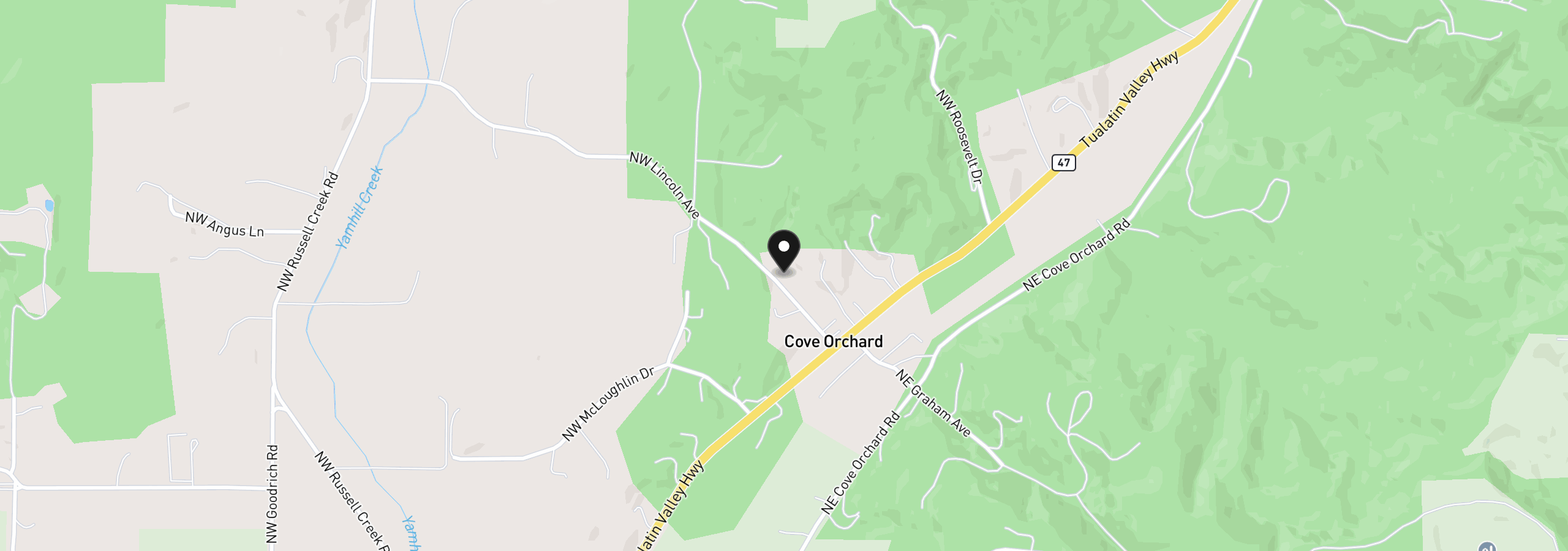 Map showing the location of 4090 NW Lincoln Ave, Yamhill, OR 97148