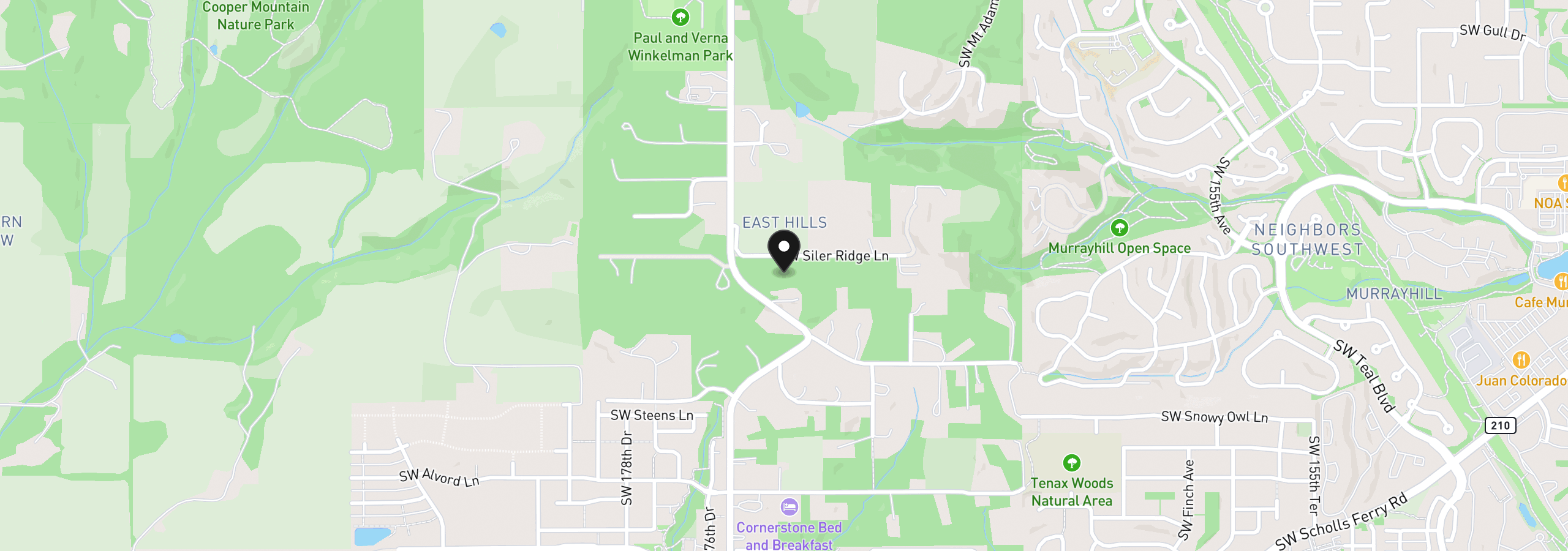 Map showing the location of 175, Beaverton, OR 97007