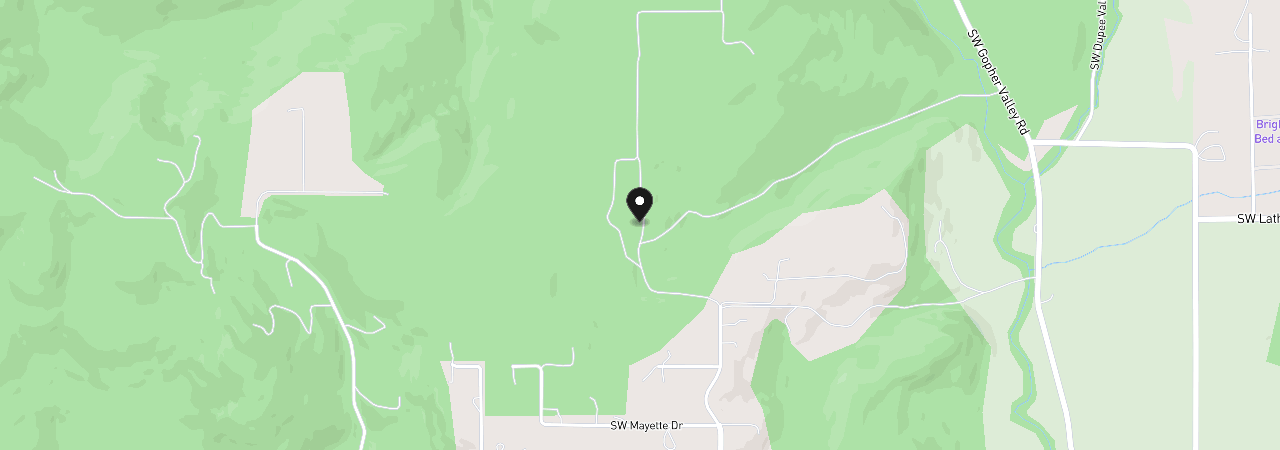 Map showing the location of 19350 SW Cherry Hill Rd, Sheridan, OR 97378