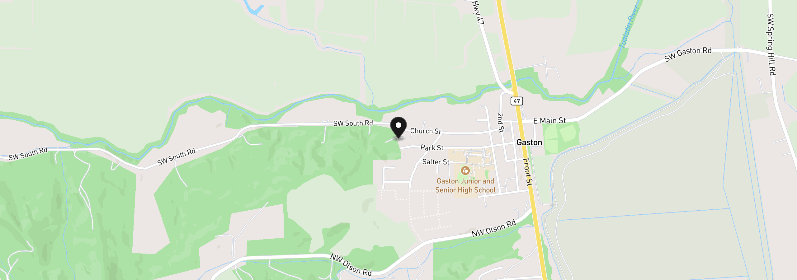 Map showing the location of 0 Carol Dr Lot 2, Gaston, OR 97119