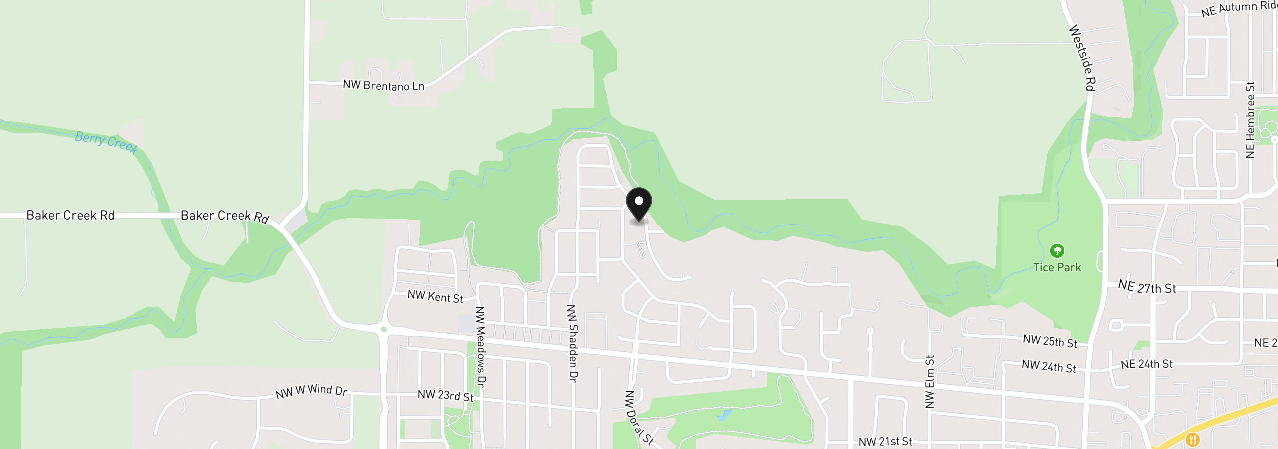 Map showing the location of 2951 NW Pinehurst Dr 15, McMinnville, OR 97128