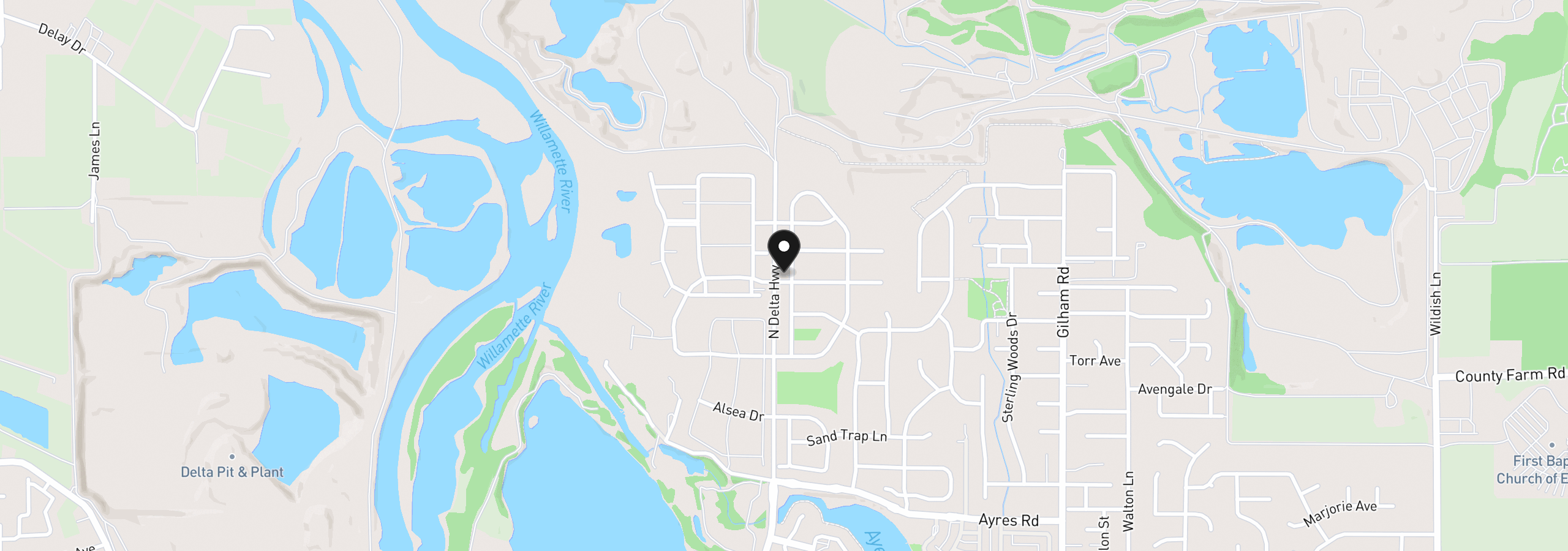Map showing the location of 3812 Siletz St, Eugene, OR 97408