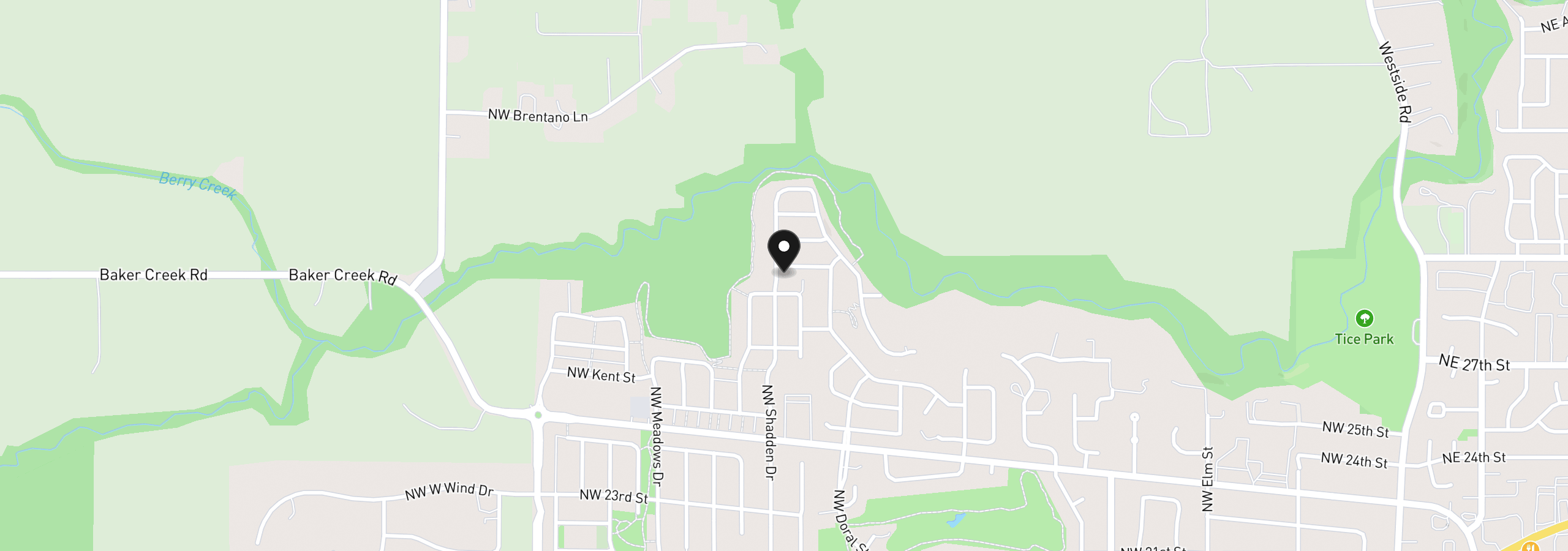 Map showing the location of 1594 NW Tracy St 55, McMinnville, OR 97128