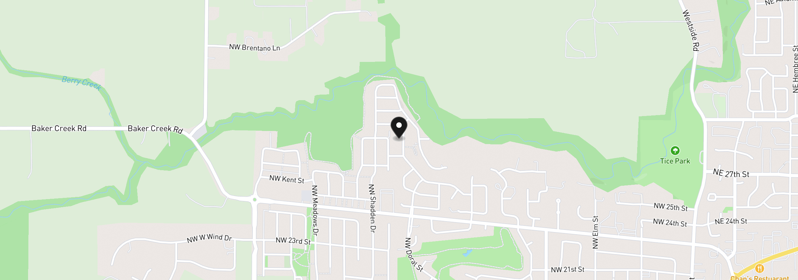 Map showing the location of 2905 NW Pinot Noir Dr 26, McMinnville, OR 97128
