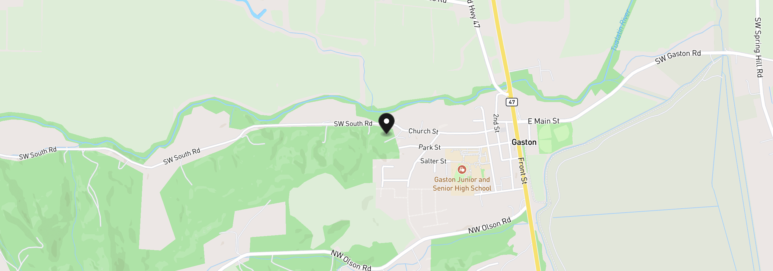 Map showing the location of 0 Carol Dr Lot13, Gaston, OR 97119