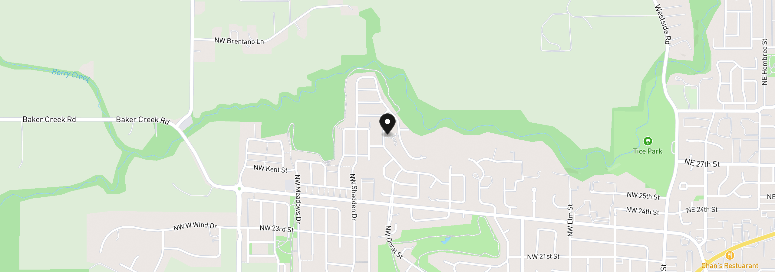 Map showing the location of 2852 NW Pinot Noir Dr 23, McMinnville, OR 97128