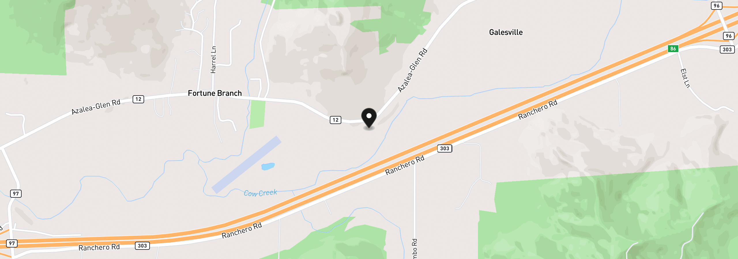 Map showing the location of 3768 Azalea Glen Rd, Glendale, OR 97442