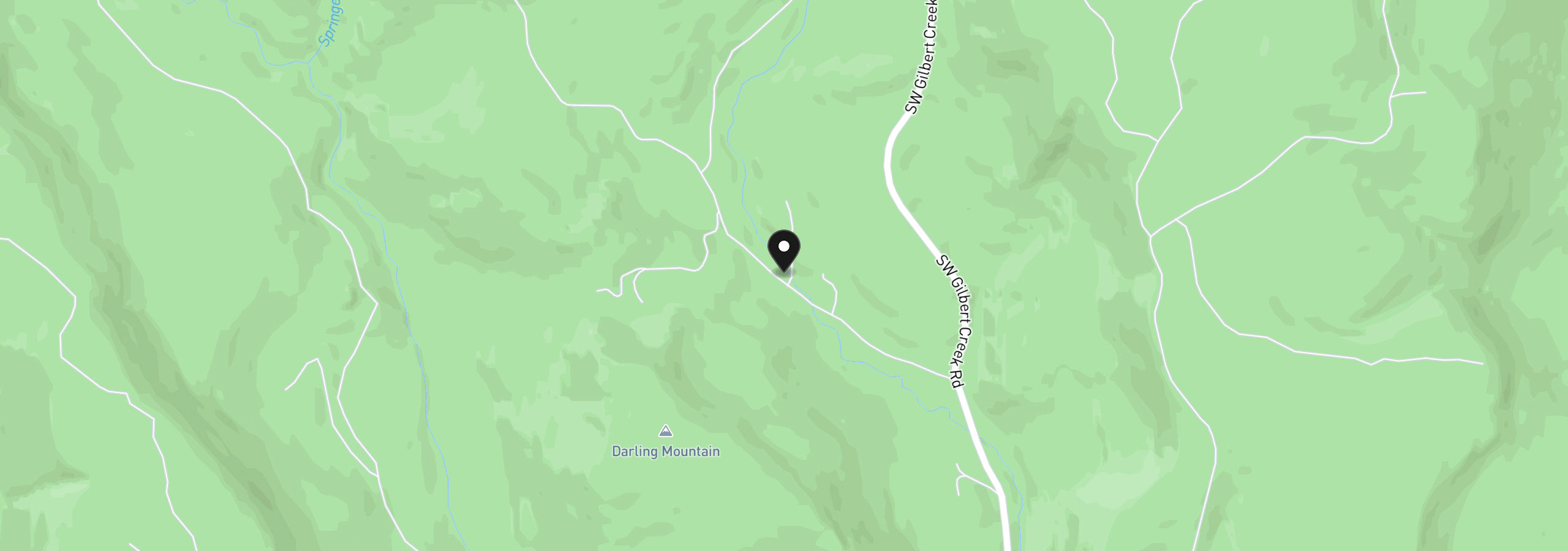 Map showing the location of 41200 SW Pumpkinseed Rd, Willamina, OR 97396