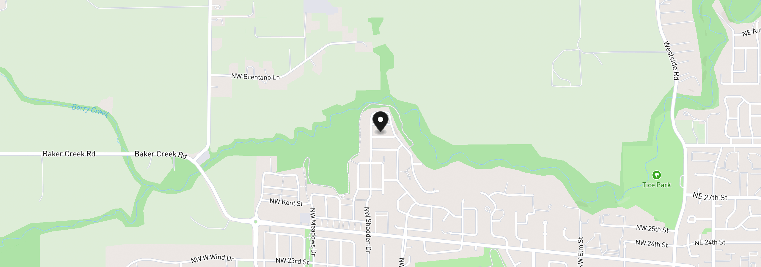 Map showing the location of 1557 NW Adelaide St 91, McMinnville, OR 97128