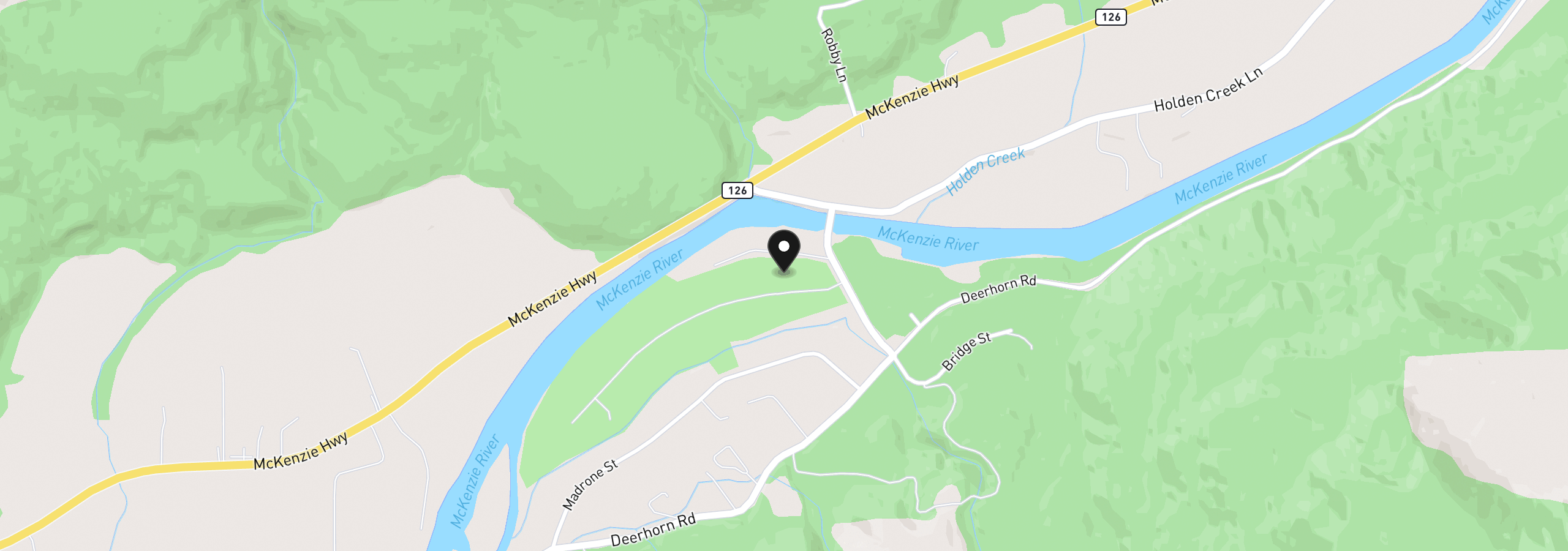 Map showing the location of 0 Omlid Dr 2, Springfield, OR 97478