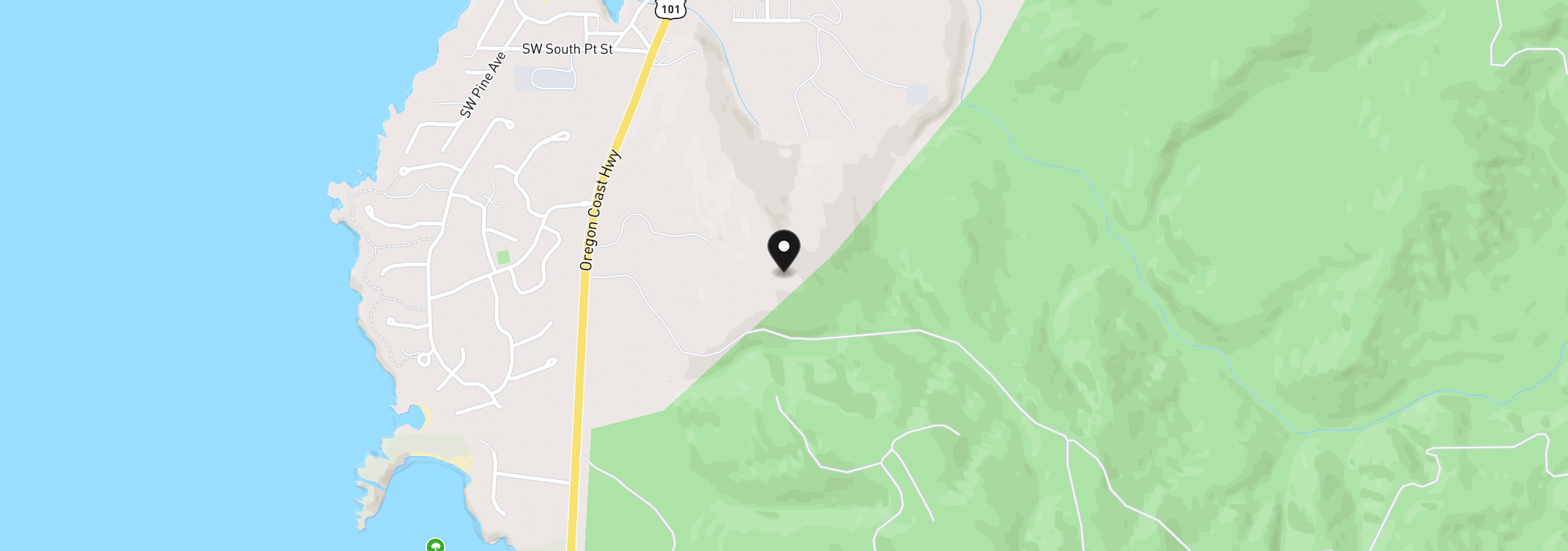 Map showing the location of 0 S. Hwy 101, Depoe Bay, OR 97341