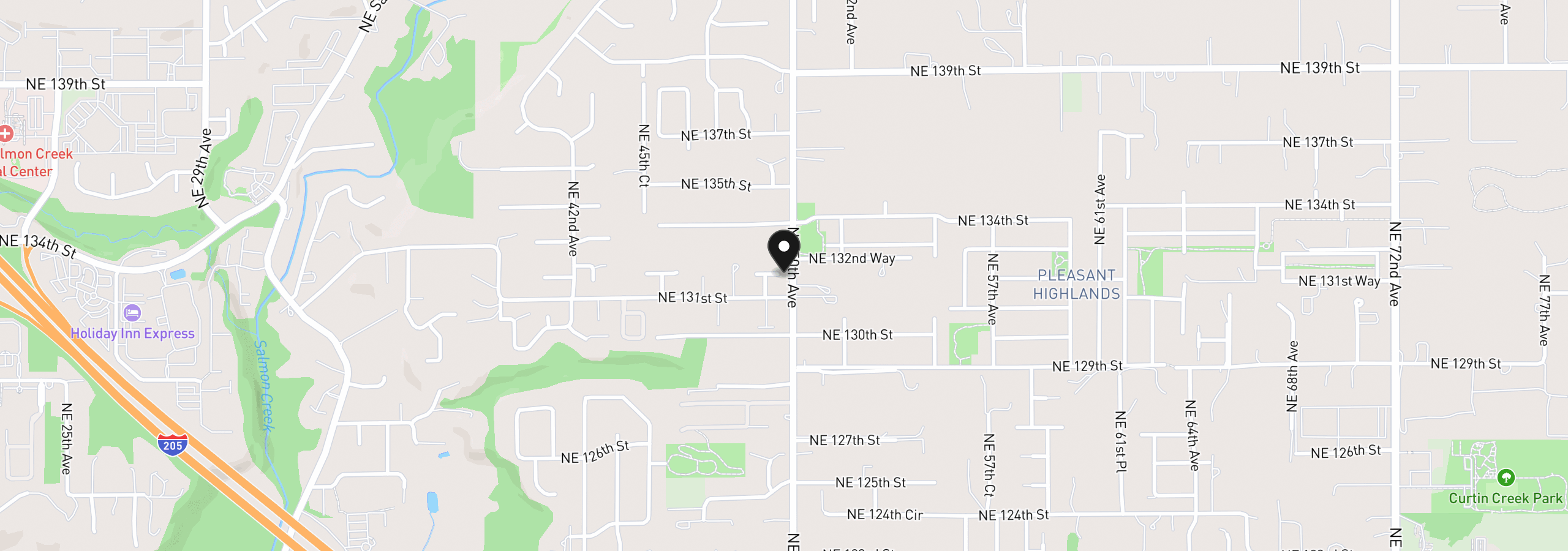Map showing the location of 4912 NE 132nd Cir, Vancouver, Wa 98686