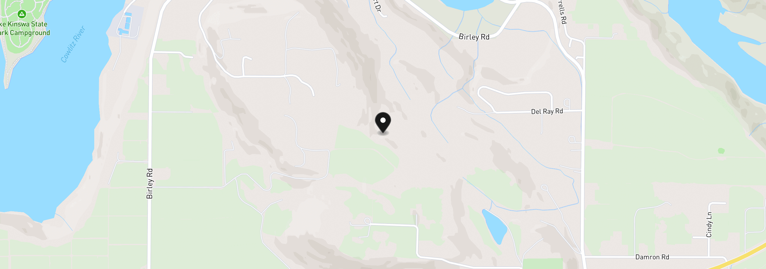 Map showing the location of 158 Breezy Ln, Mossyrock, Wa 98564