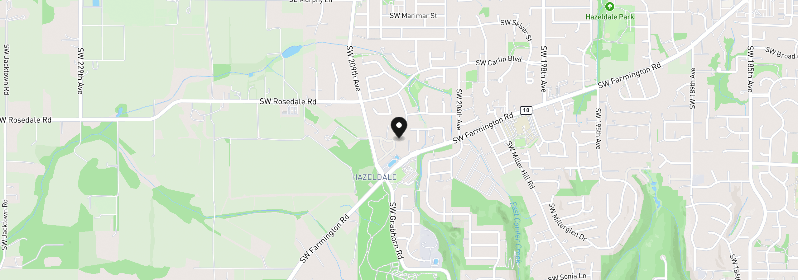 Map showing the location of 7173 SW Manor Way B, Beaverton, OR 97078
