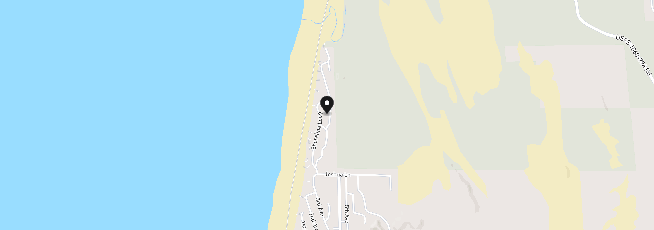 Map showing the location of Shoreline Loop 28, Florence, OR 97439